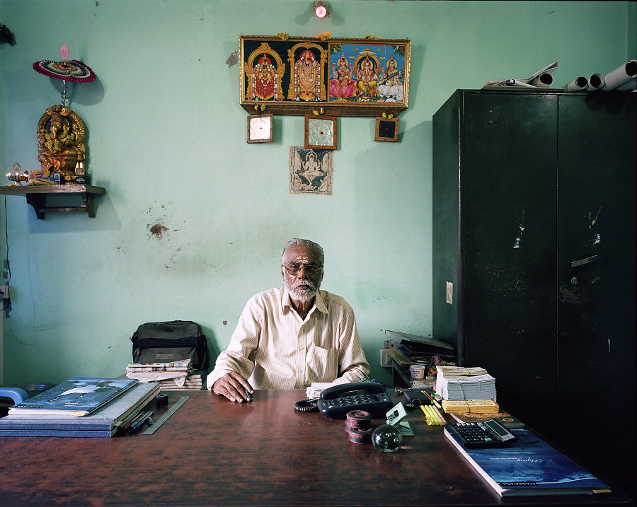 K.Balasubramaniam, projectionniste du cinema Jenty de Chennai